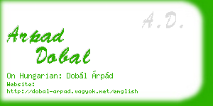 arpad dobal business card